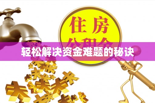 方城轻松解决资金难题的秘诀