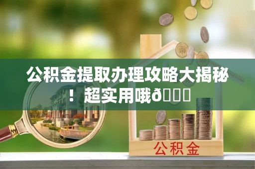 方城公积金提取办理攻略大揭秘！超实用哦😉
