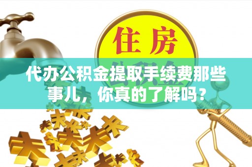 方城代办公积金提取手续费那些事儿，你真的了解吗？